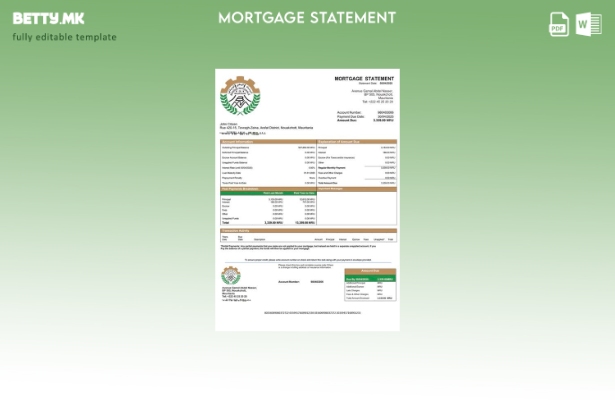 модерен стил Мавританија Банка Национална де Мавританија (BNM) изјава за хипотек